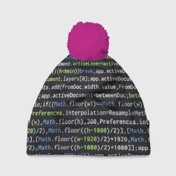 Шапка 3D c помпоном Javascript программист