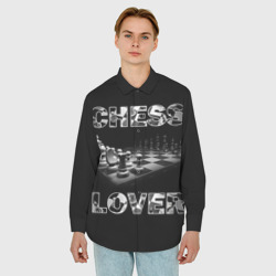 Мужская рубашка oversize 3D Chess Lover Любитель шахмат - фото 2