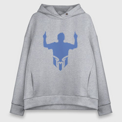 Женское худи Oversize хлопок Месси - Чемпион