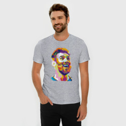 Мужская футболка хлопок Slim Messi Smile - фото 2