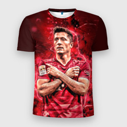 Мужская футболка 3D Slim Левандовски Lewandowski 9