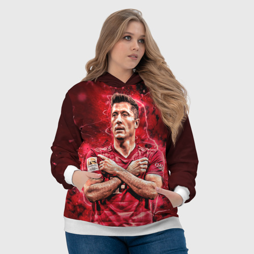 Женская толстовка 3D Левандовски Lewandowski 9, цвет 3D печать - фото 6