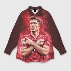 Женская рубашка oversize 3D Левандовски Lewandowski 9