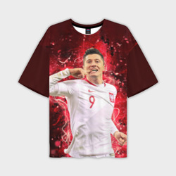 Мужская футболка oversize 3D Lewandowski Левандовски 9