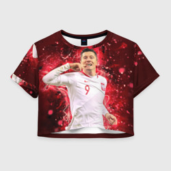 Женская футболка Crop-top 3D Lewandowski Левандовски 9