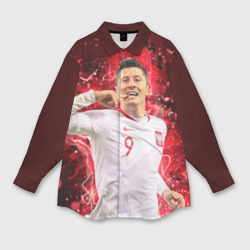 Мужская рубашка oversize 3D Lewandowski Левандовски 9