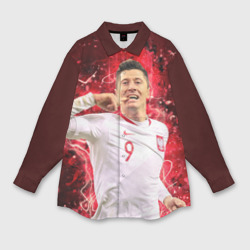 Женская рубашка oversize 3D Lewandowski Левандовски 9