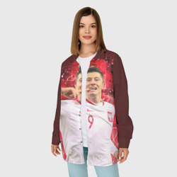 Женская рубашка oversize 3D Lewandowski Левандовски 9 - фото 2