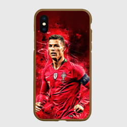 Чехол для iPhone XS Max матовый Криштиану Роналду: Португалия