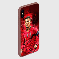 Чехол для iPhone XS Max матовый Криштиану Роналду: Португалия - фото 2