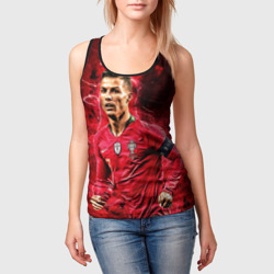 Женская майка 3D Криштиану Роналду: Португалия - фото 2