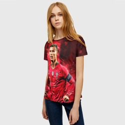 Женская футболка 3D Криштиану Роналду: Португалия - фото 2