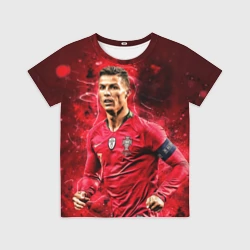 Детская футболка 3D Криштиану Роналду: Португалия