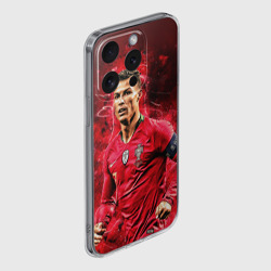 Чехол для iPhone 15 Pro Max силиконовый с защитой камеры Криштиану Роналду: Португалия - фото 2