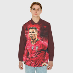 Мужская рубашка oversize 3D Криштиану Роналду: Португалия - фото 2