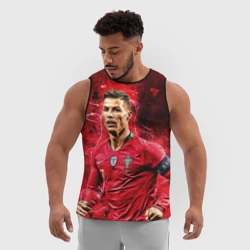 Мужская спортивная майка 3D Криштиану Роналду: Португалия - фото 2