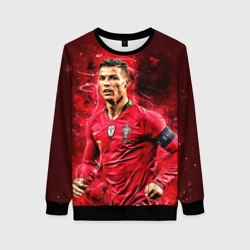 Женский свитшот 3D Криштиану Роналду: Португалия