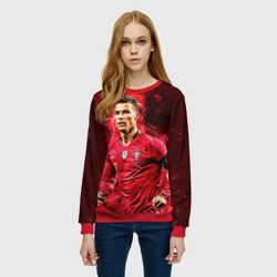 Женский свитшот 3D Криштиану Роналду: Португалия - фото 2