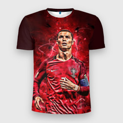 Мужская футболка 3D Slim Cristiano Ronaldo Portugal