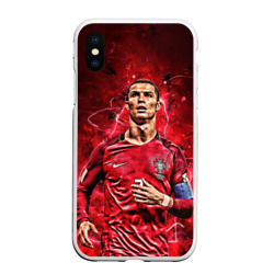 Чехол для iPhone XS Max матовый Cristiano Ronaldo Portugal