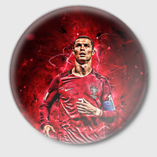 Значок Cristiano Ronaldo Portugal, цвет белый