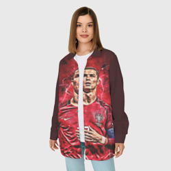 Женская рубашка oversize 3D Cristiano Ronaldo Portugal - фото 2