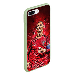 Чехол для iPhone 7Plus/8 Plus матовый Cristiano Ronaldo Portugal - фото 2