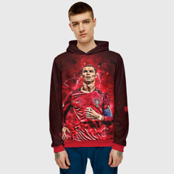 Мужская толстовка 3D Cristiano Ronaldo Portugal - фото 2