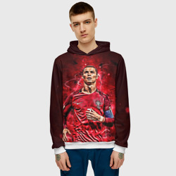 Мужская толстовка 3D Cristiano Ronaldo Portugal - фото 2