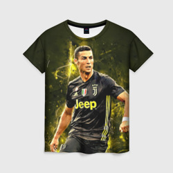 Женская футболка 3D Cristiano Ronaldo Juventus