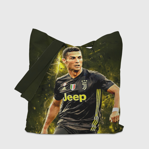 Шоппер 3D с принтом Cristiano Ronaldo (Juventus), вид сбоку #3