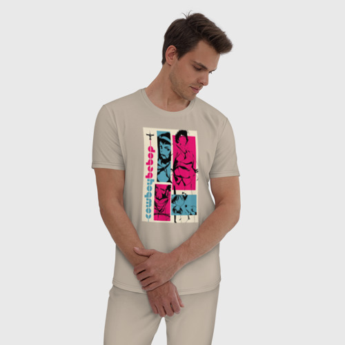 Мужская пижама хлопок Cowboy Bebop, цвет миндальный - фото 3