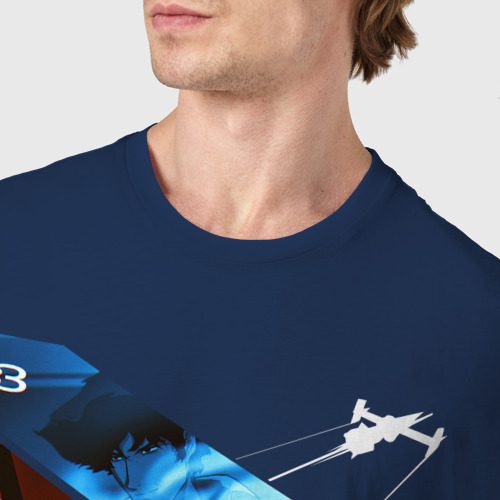 Мужская футболка хлопок Cowboy Bebop, цвет темно-синий - фото 6