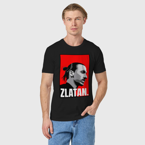 Мужская футболка хлопок Златан Ибрагимович Zlatan, цвет черный - фото 3