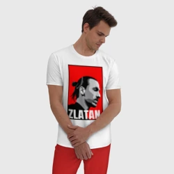 Мужская пижама с белой футболкой хлопок Златан Ибрагимович Zlatan - фото 2