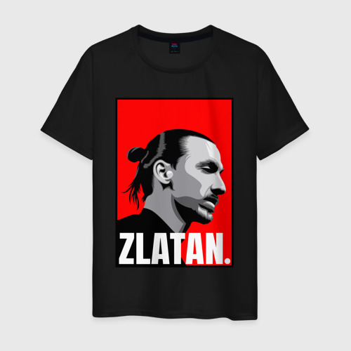 Мужская футболка хлопок Златан Ибрагимович Zlatan, цвет черный