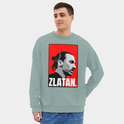 Мужской свитшот oversize без начеса хлопок Златан Ибрагимович Zlatan - фото 2