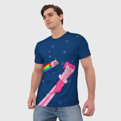 Мужская футболка 3D Nyan cat x Pony - фото 2