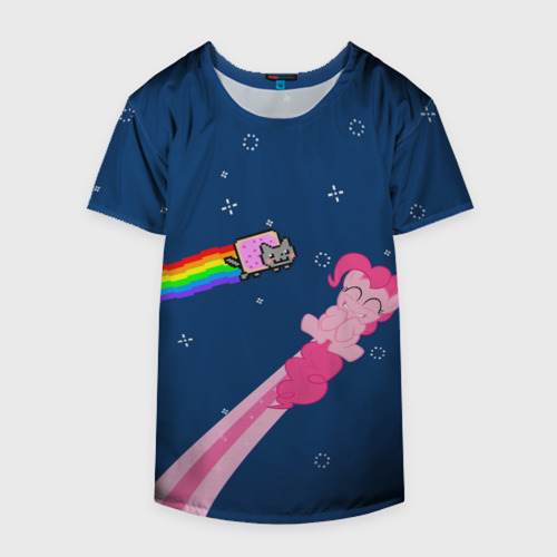 Накидка на куртку 3D Nyan cat x Pony, цвет 3D печать - фото 4