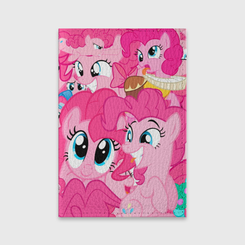 Обложка для паспорта матовая кожа с принтом Pinkie Pie pattern, вид спереди №1