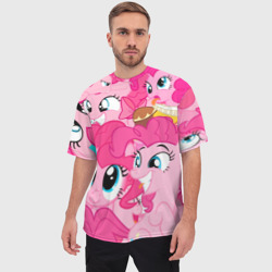 Мужская футболка oversize 3D Pinkie Pie pattern - фото 2