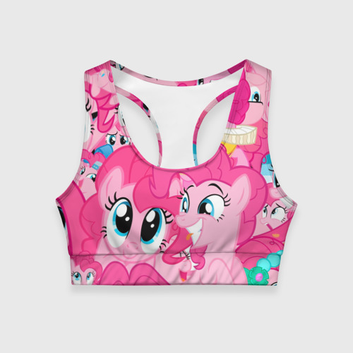 Женский спортивный топ 3D Pinkie Pie pattern, цвет 3D печать