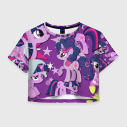 Женская футболка Crop-top 3D Twilight Sparkle