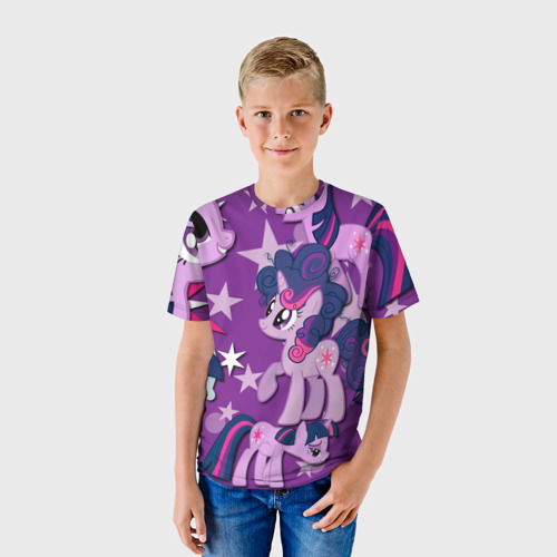 Детская футболка 3D с принтом Twilight Sparkle, фото на моделе #1