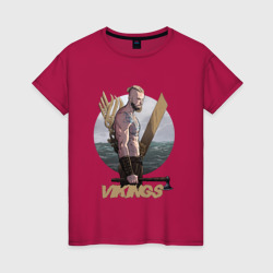 Женская футболка хлопок Рагнар и море