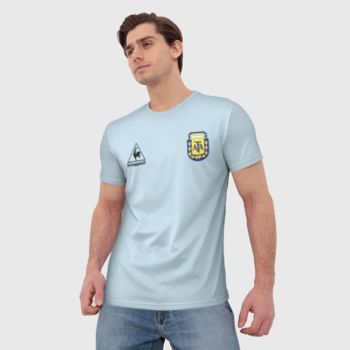 Мужская футболка 3D Диего Марадона подпись, цвет 3D печать - фото 3