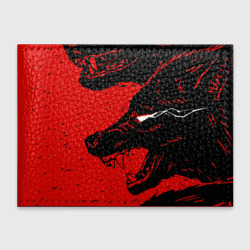 Обложка для студенческого билета Красный волк 3D