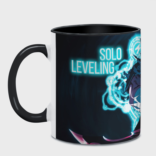 Кружка с полной запечаткой Solo leveling, цвет белый + черный - фото 2