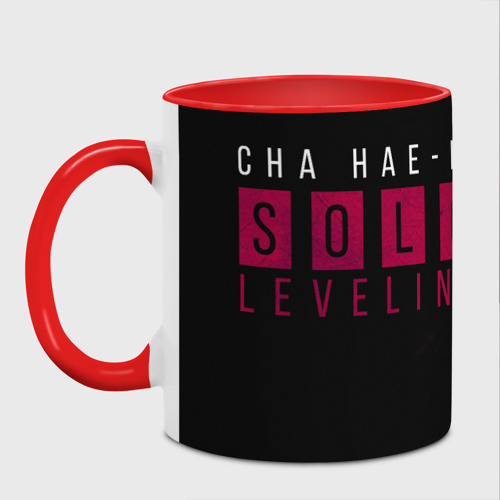 Кружка с полной запечаткой Solo Leveling Cha Hae-In, цвет белый + красный - фото 2