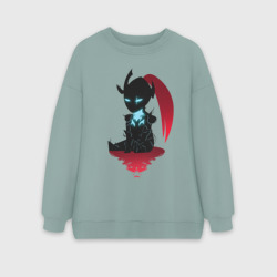 Женский свитшот oversize без начеса хлопок Игрис